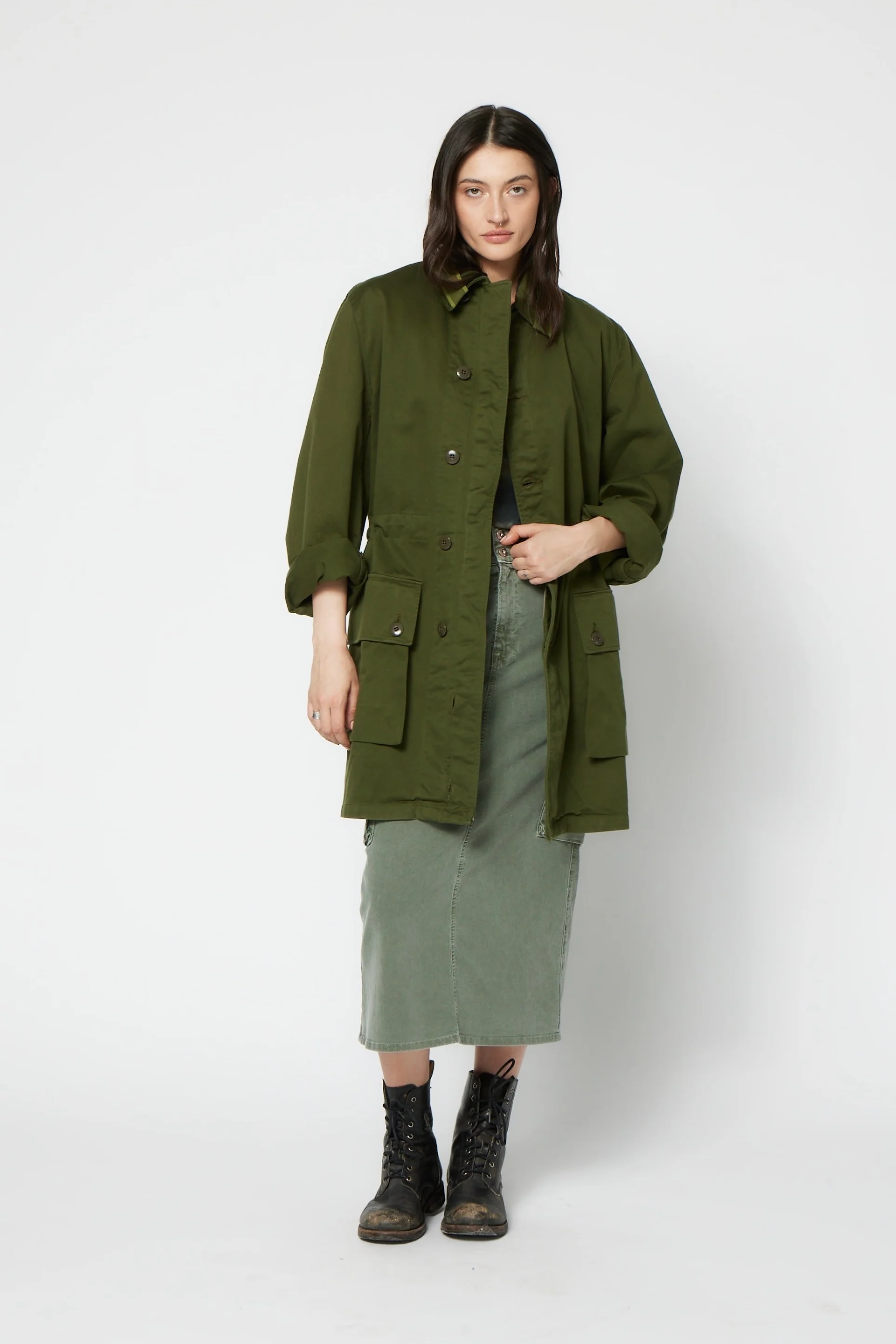 NSF SRPLS Spanish Military Coat - Olive - Renuaun