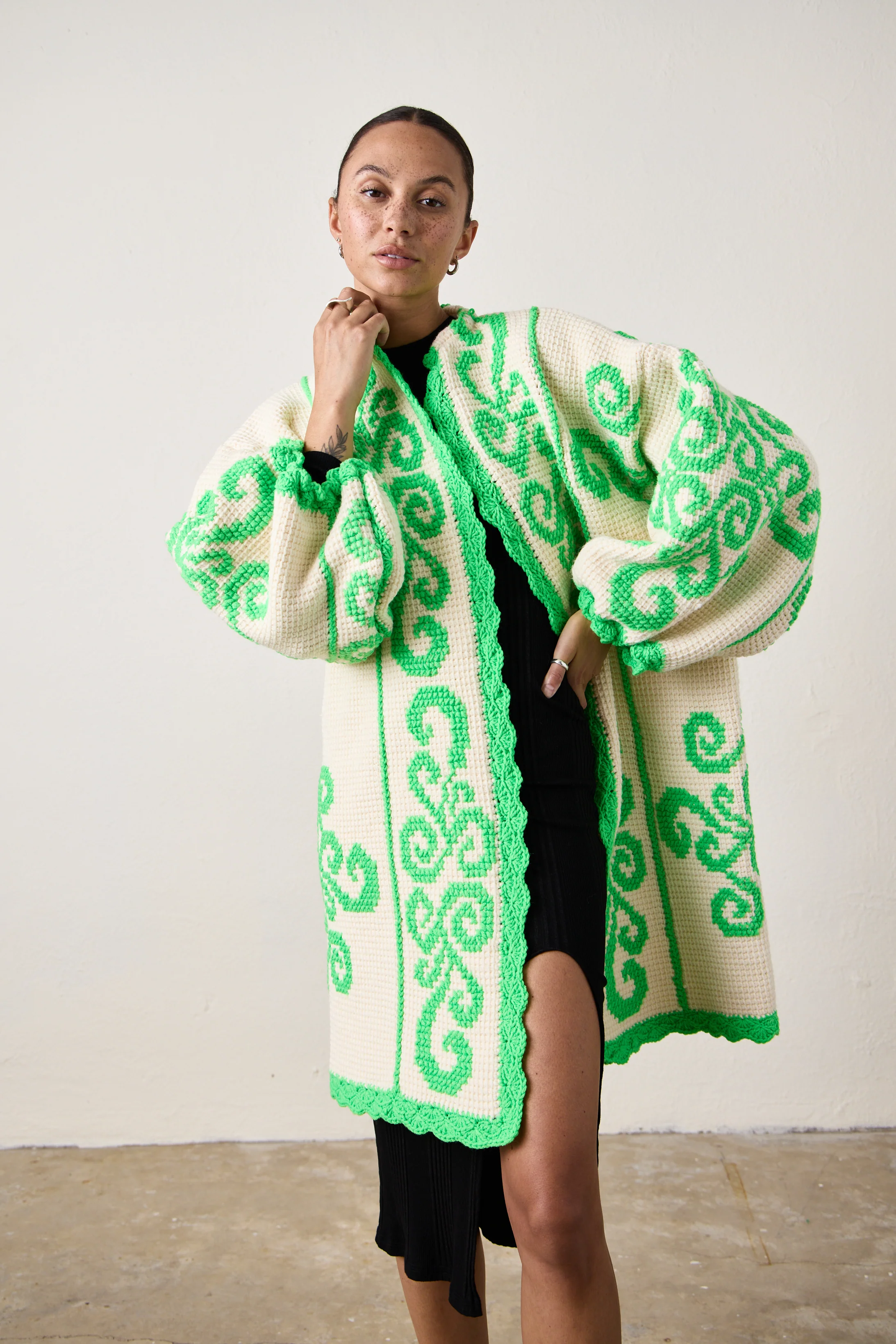 NSF X NM COCOON GREEK KEY GREEN - Renuaun