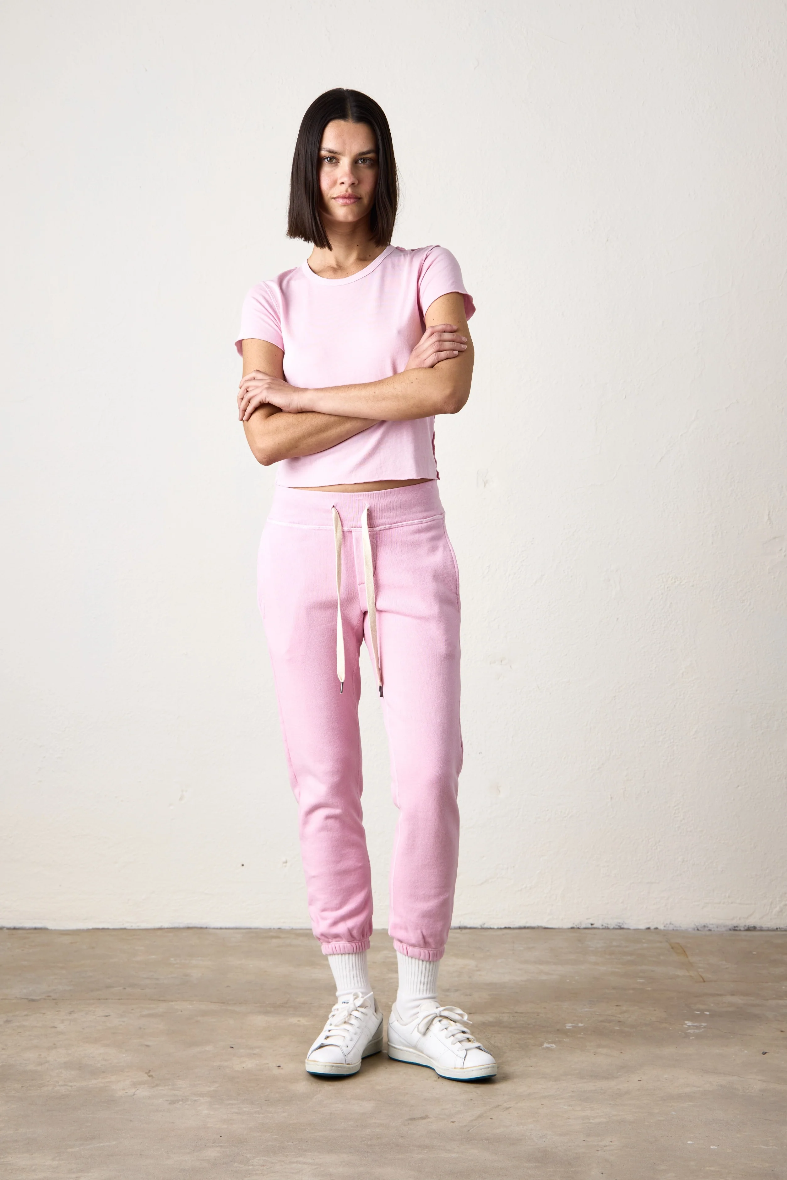 NSF Sayde Slim Loop Terry Sweatpant - Pink Sorbet - Renuaun