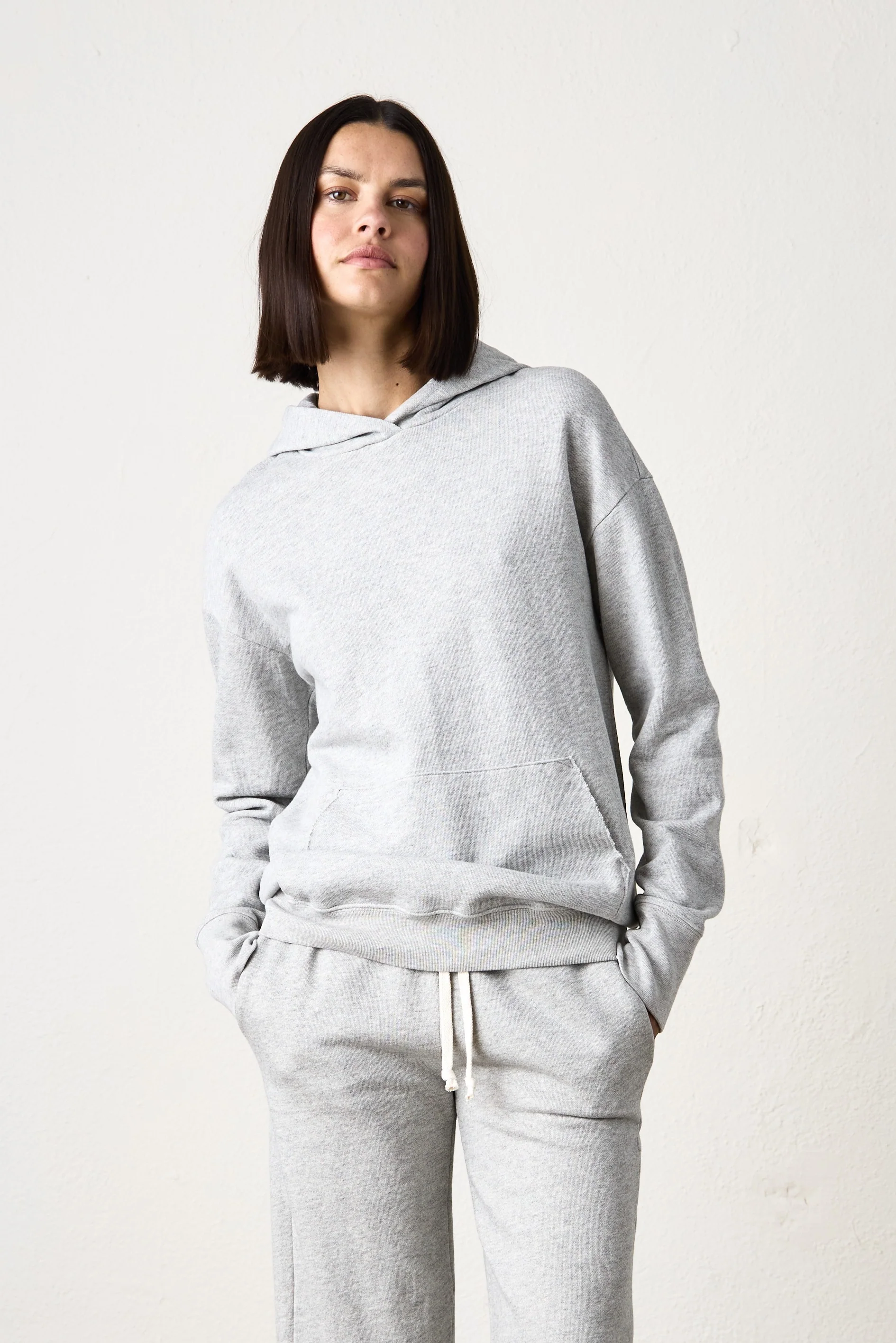 ELLIS RELAXED VINTAGE TERRY HOODY / HEATHER GREY - Renuaun