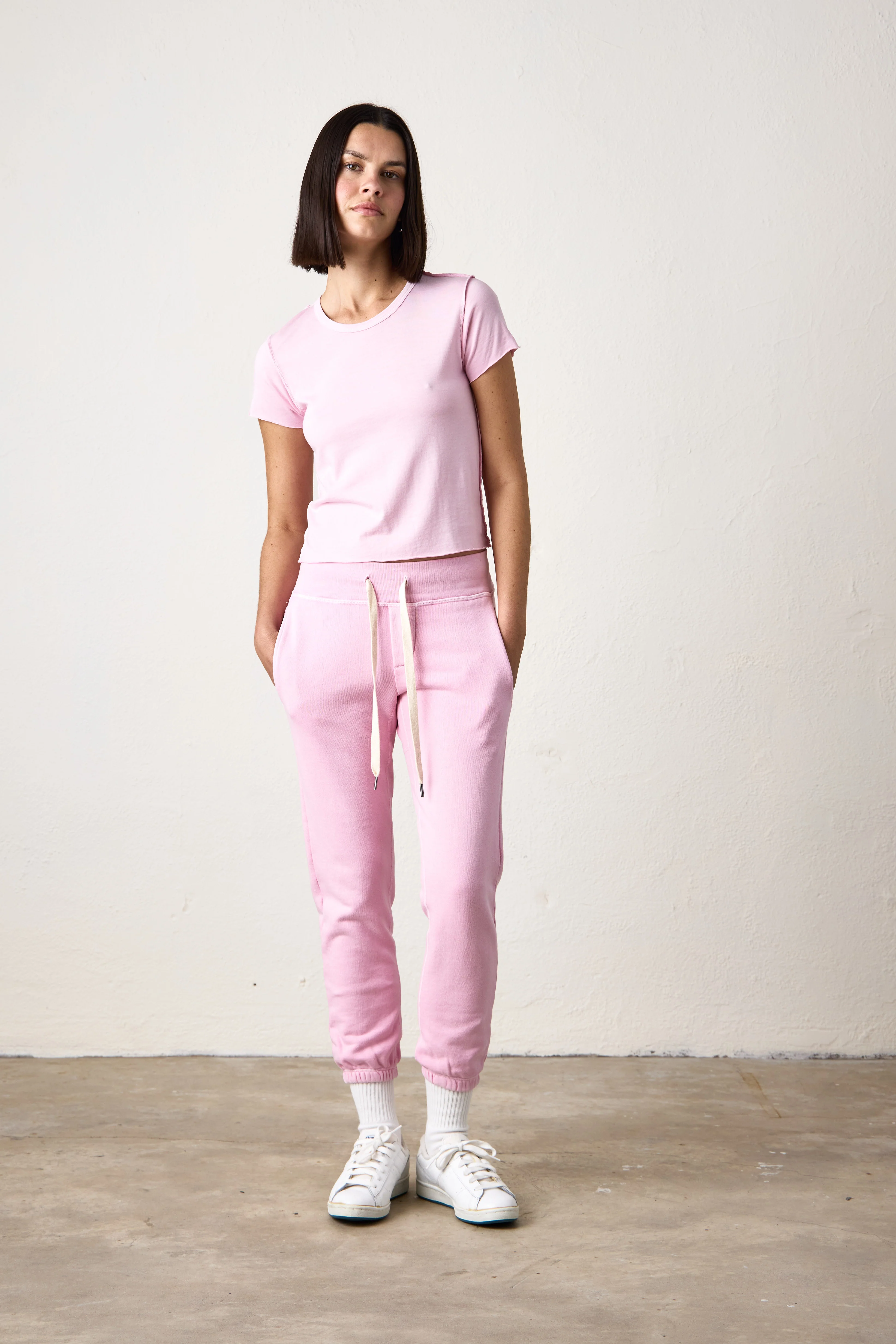 NSF Sayde Slim Loop Terry Sweatpant - Pink Sorbet - Renuaun