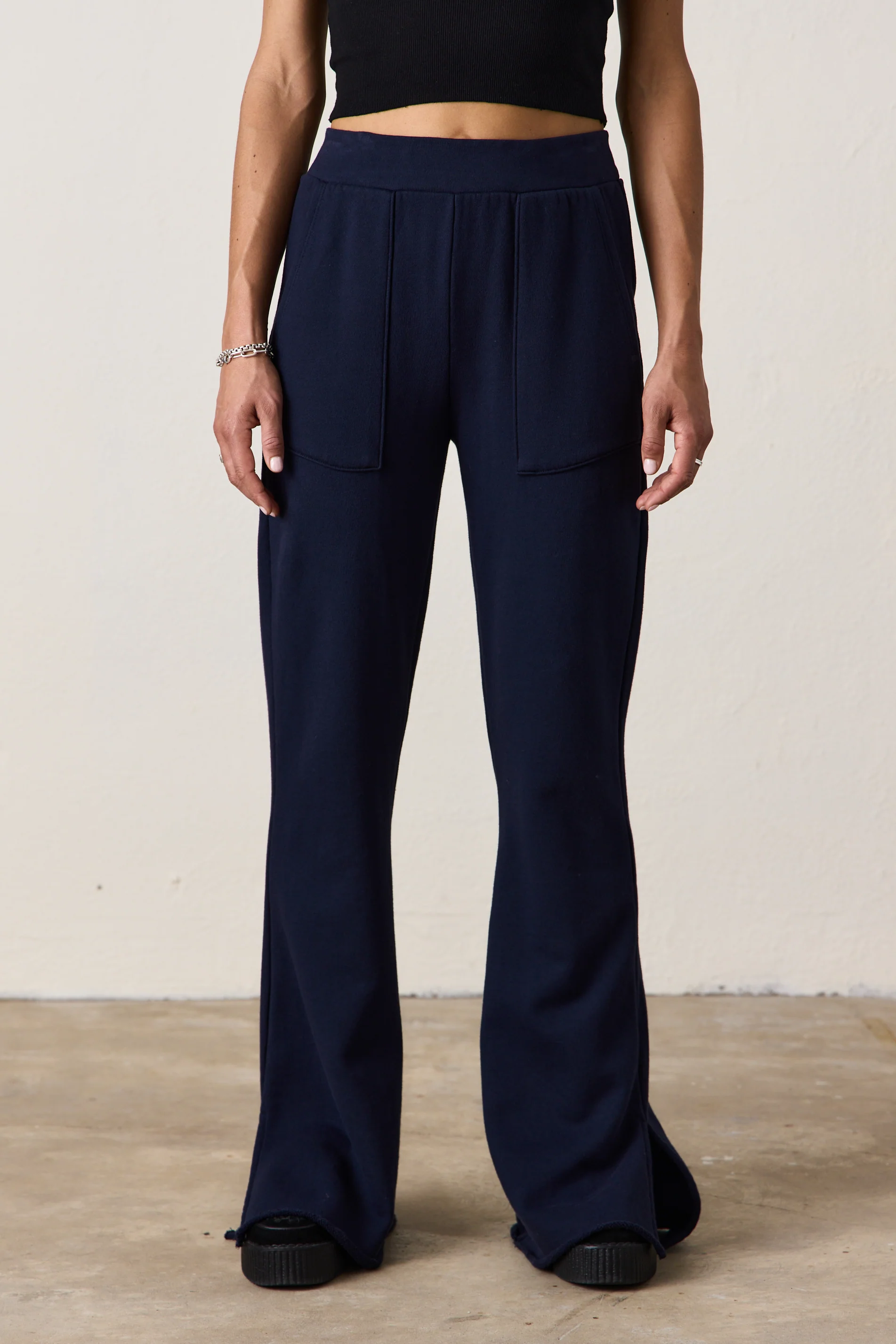 NSF Rusty Side Slit Loop Terry Sweatpant - Ink - Renuaun