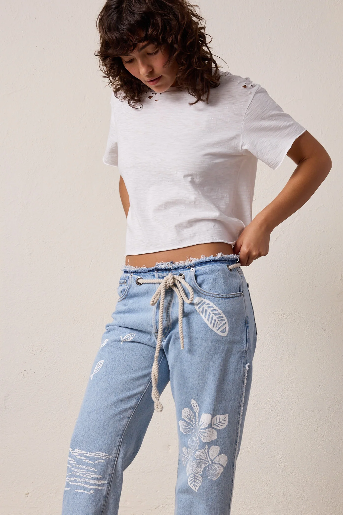 NSF Penny Relaxed Tie Waist Hula Jean - Sunshine Wash - Renuaun