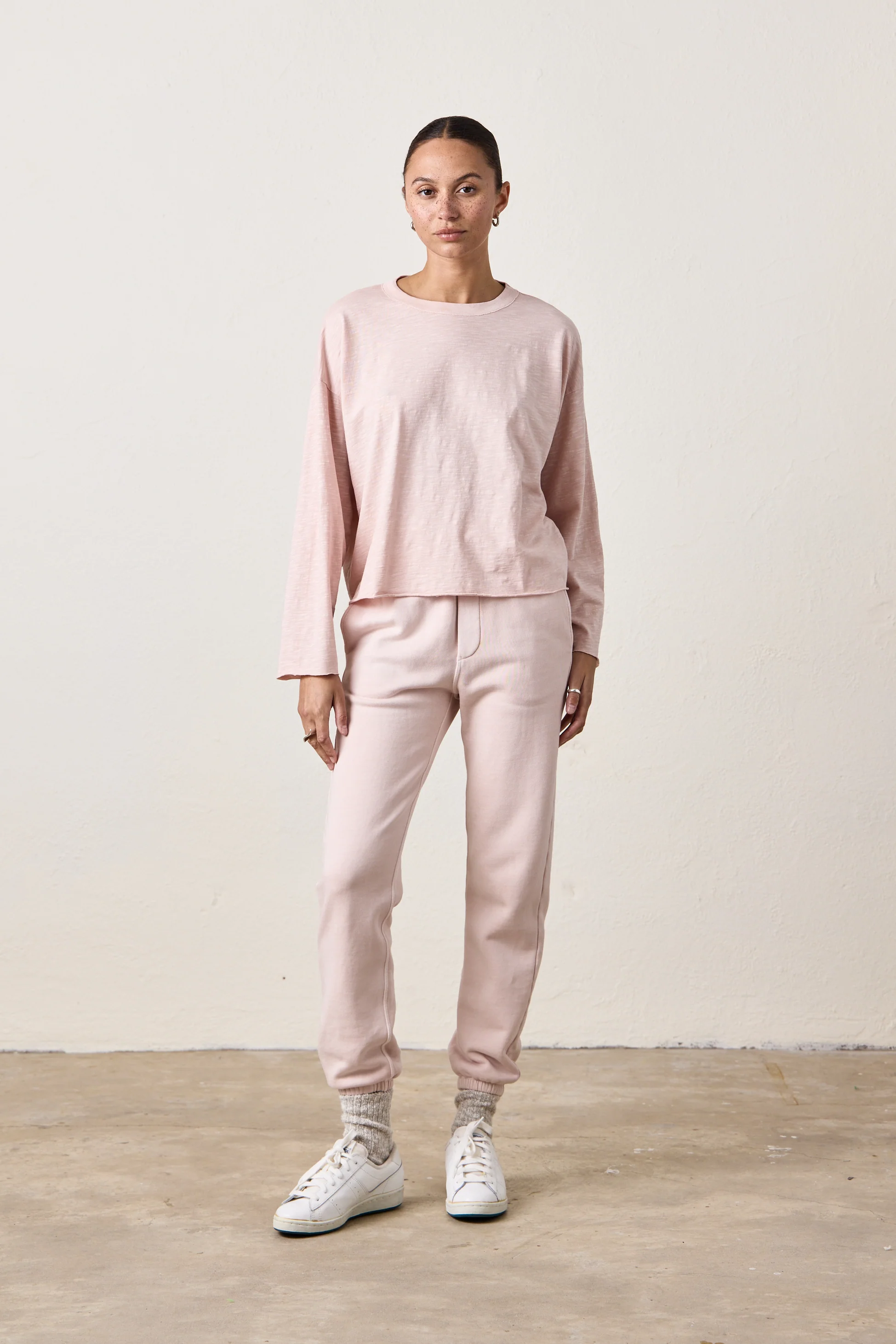 LOFFLER SLUB JERSEY BOXY TEE / ROSY - Renuaun