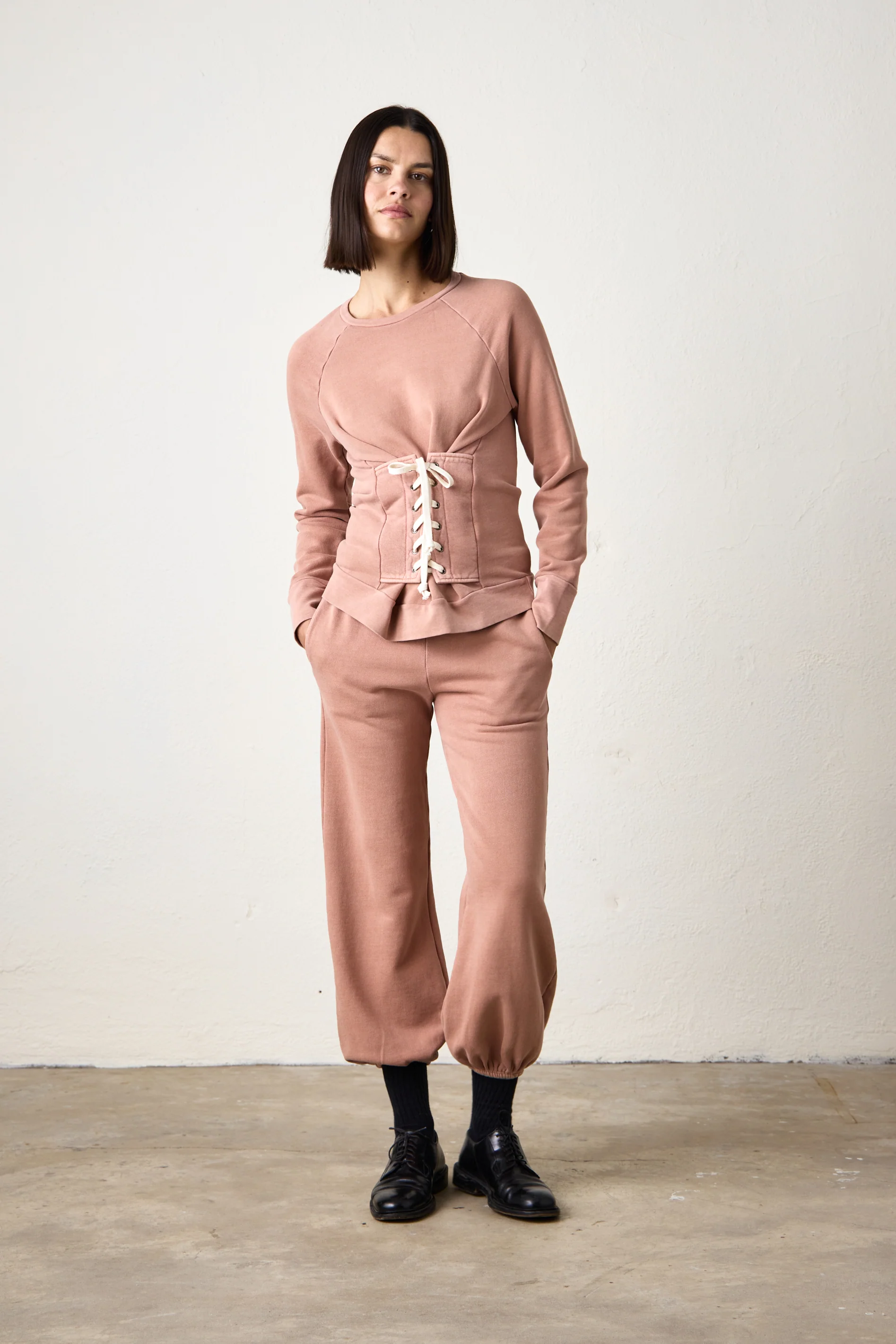 NSF Elio Corset Loop Terry Crew - Italian Clay - Renuaun