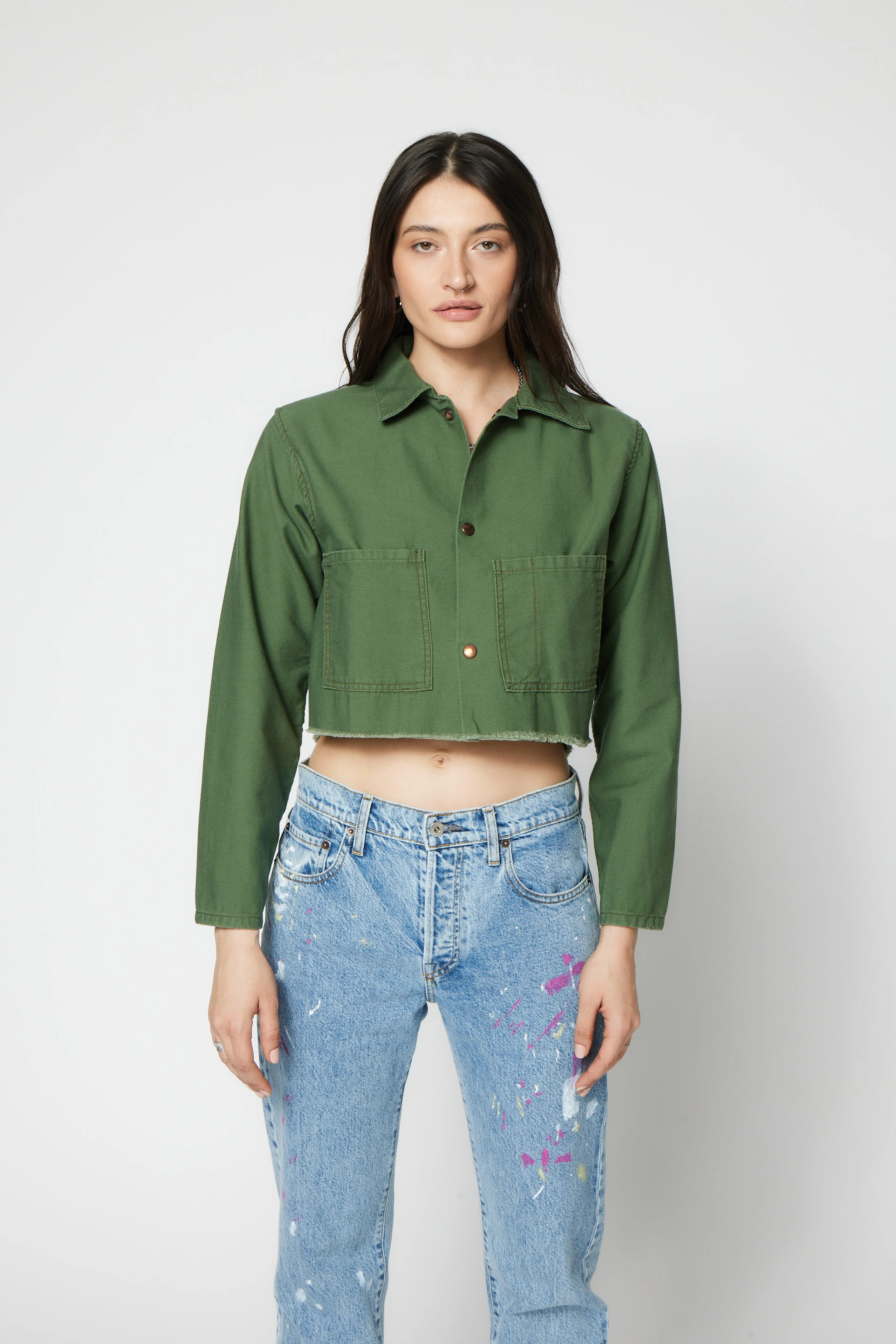 NSF SRPLS Cut Off Chore Coat - Sage - Renuaun