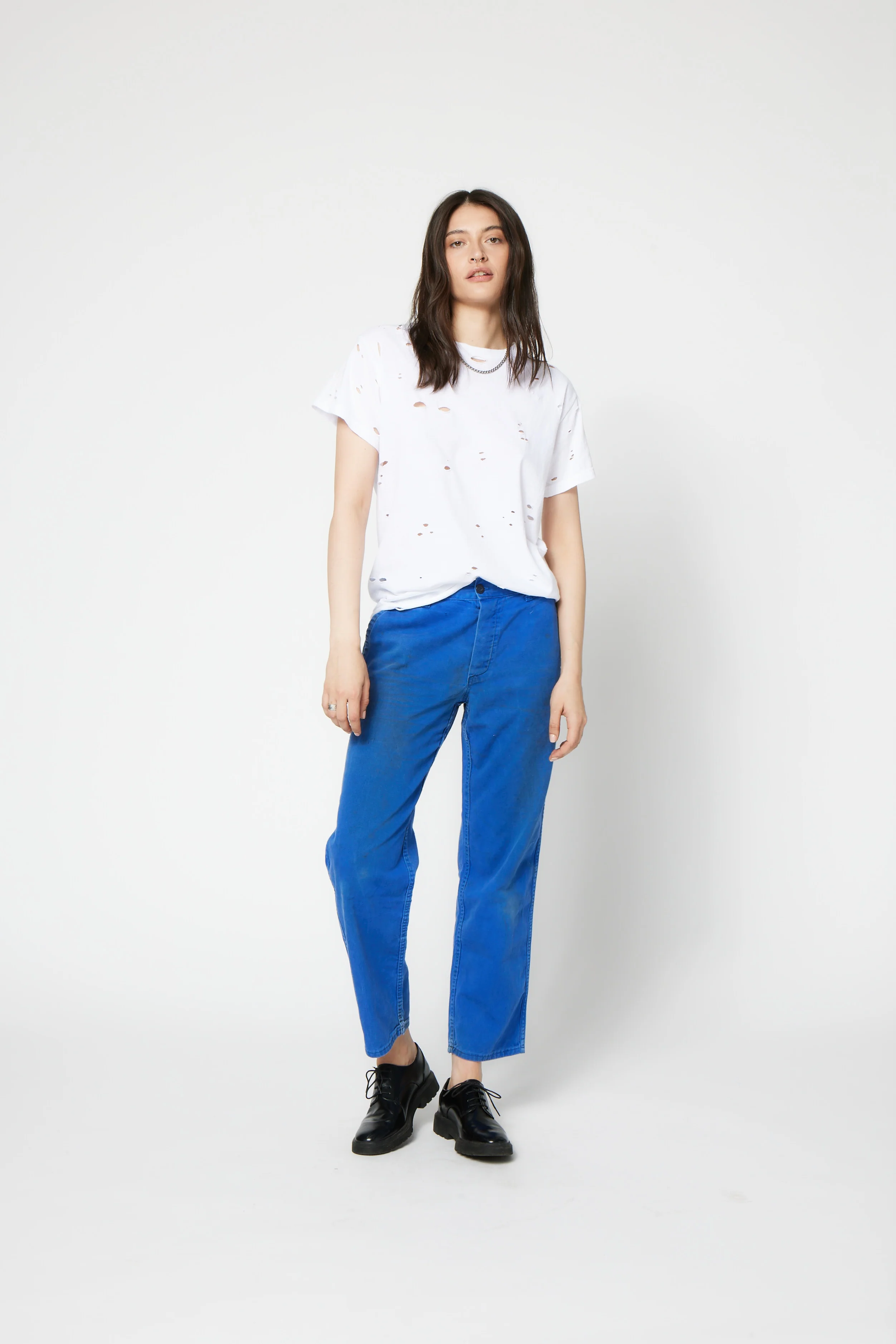 NSF SRPLS Destroyed Basic Training Tee - White - Renuaun