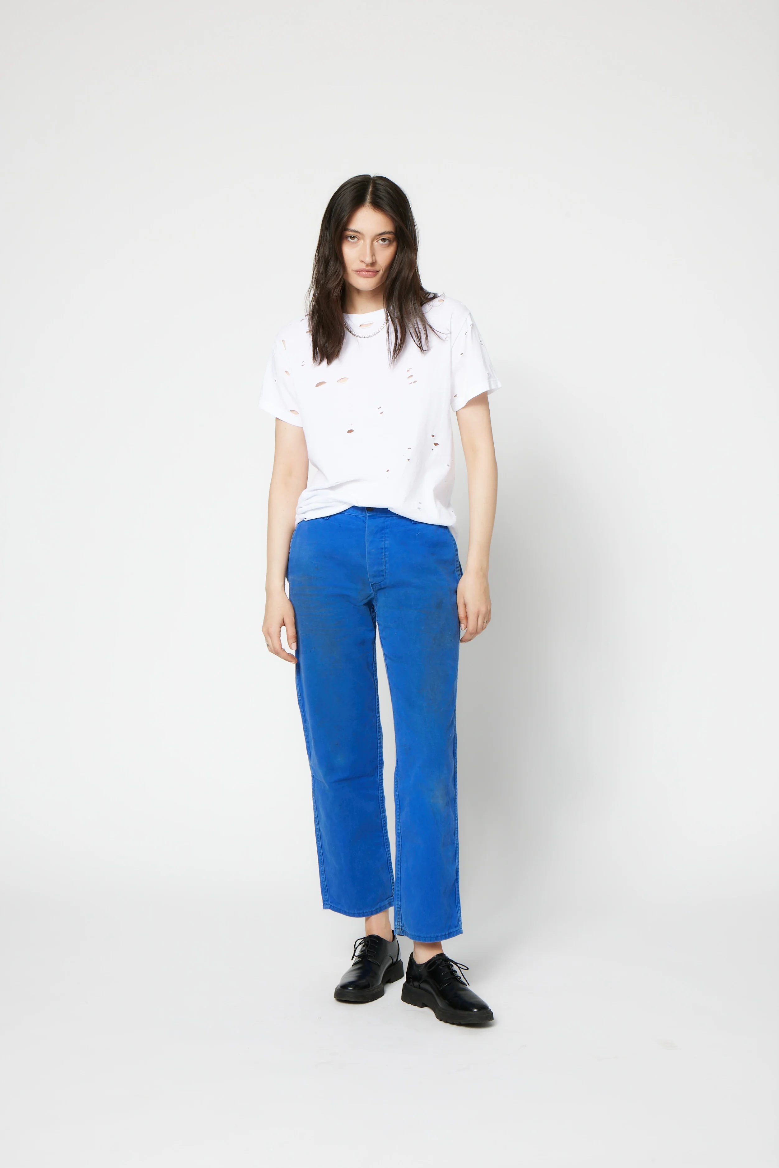 NSF SRPLS French Workwear Trouser - French Blue Paint - Renuaun