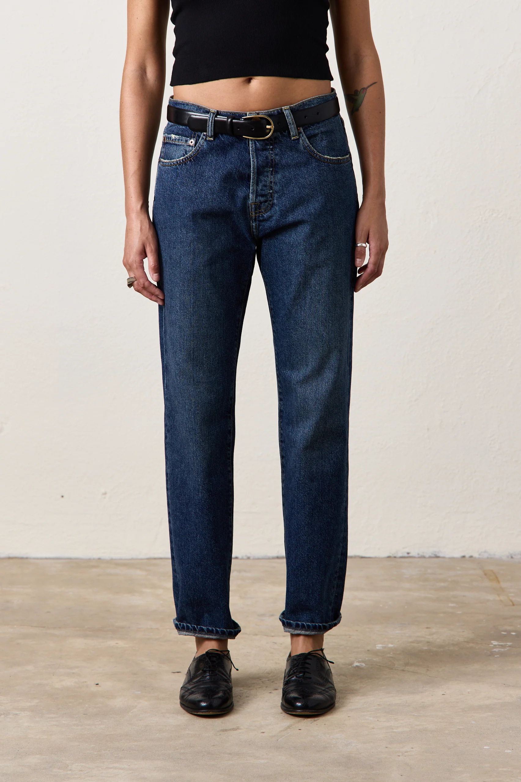 NSF Owen Mid Rise Slim Straight Jean -Breakwater - Renuaun