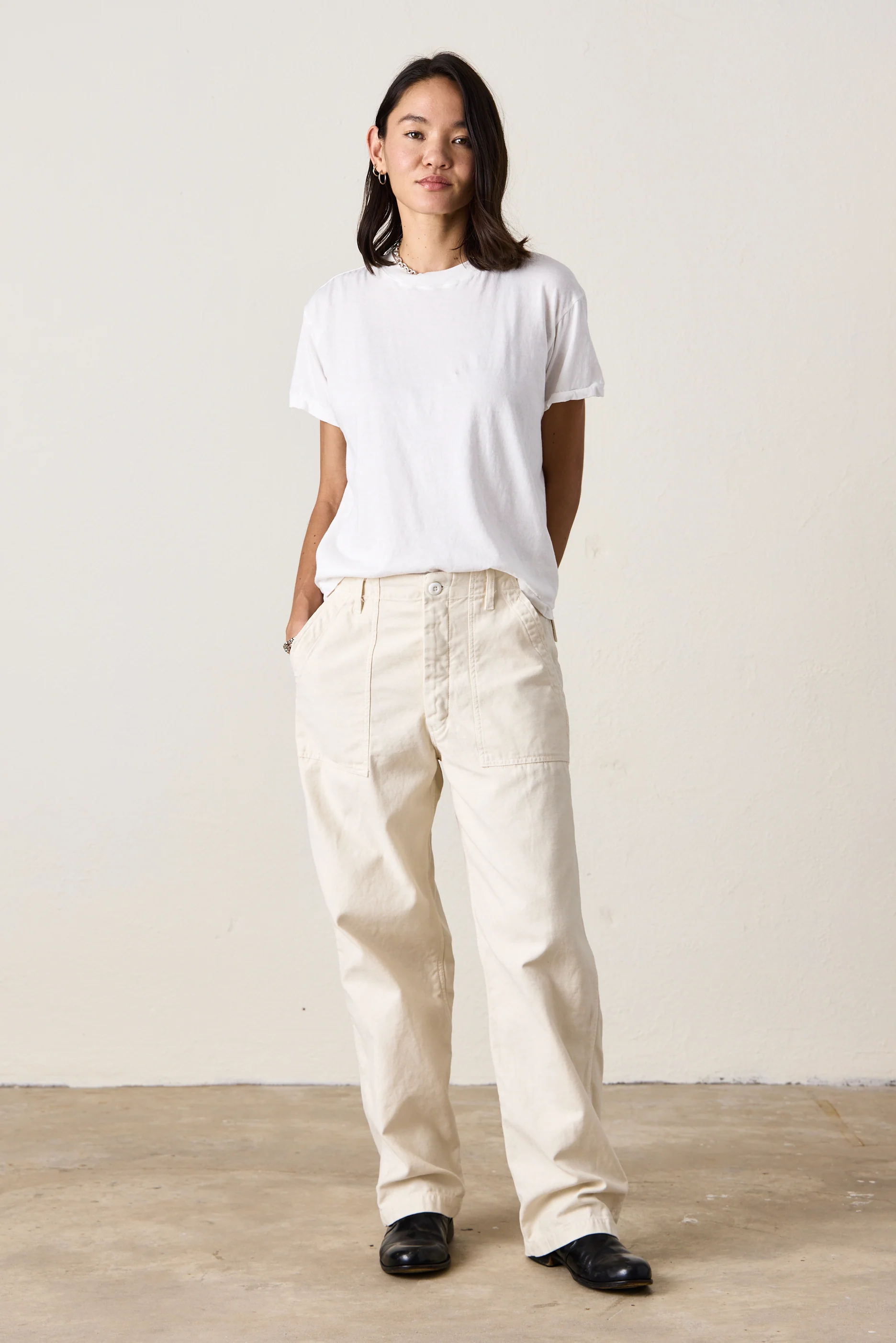SRPLS US MILITARY BAKER PANTS / IVORY - Renuaun
