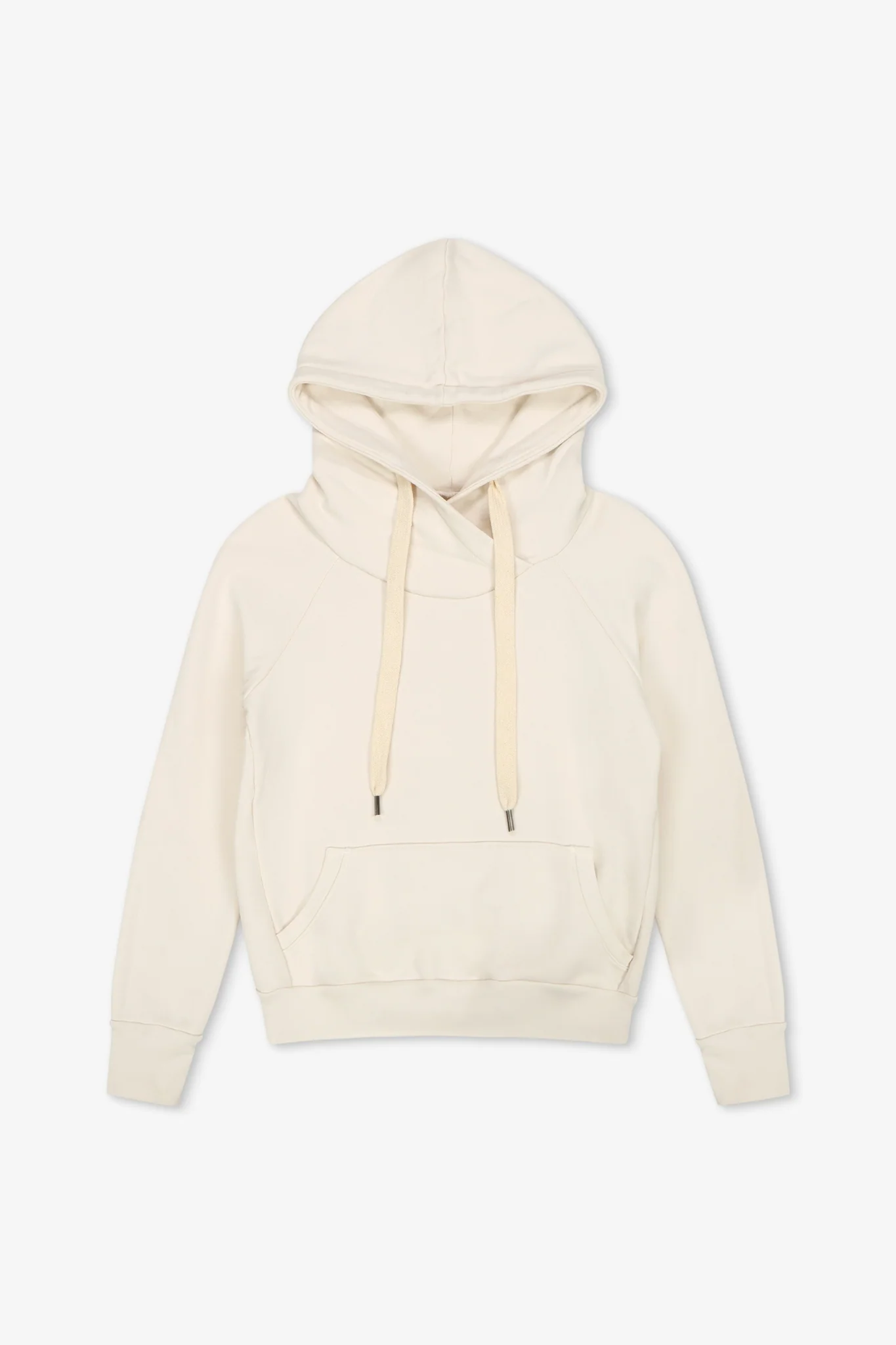 NSF Lisse Fitted Loop Terry Hoodie - Ivory - Renuaun