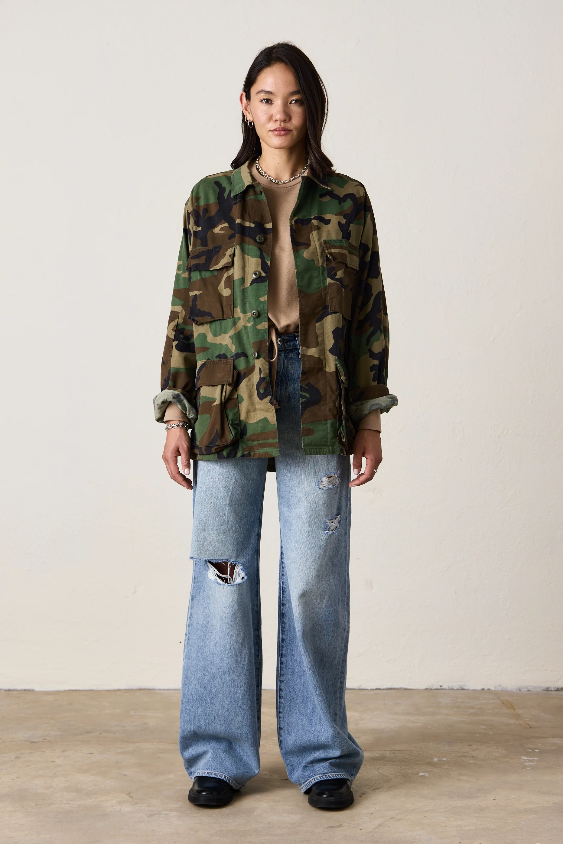SRPLS US MILITARY SHIRT JACKET / WOODLAND CAMO - Renuaun