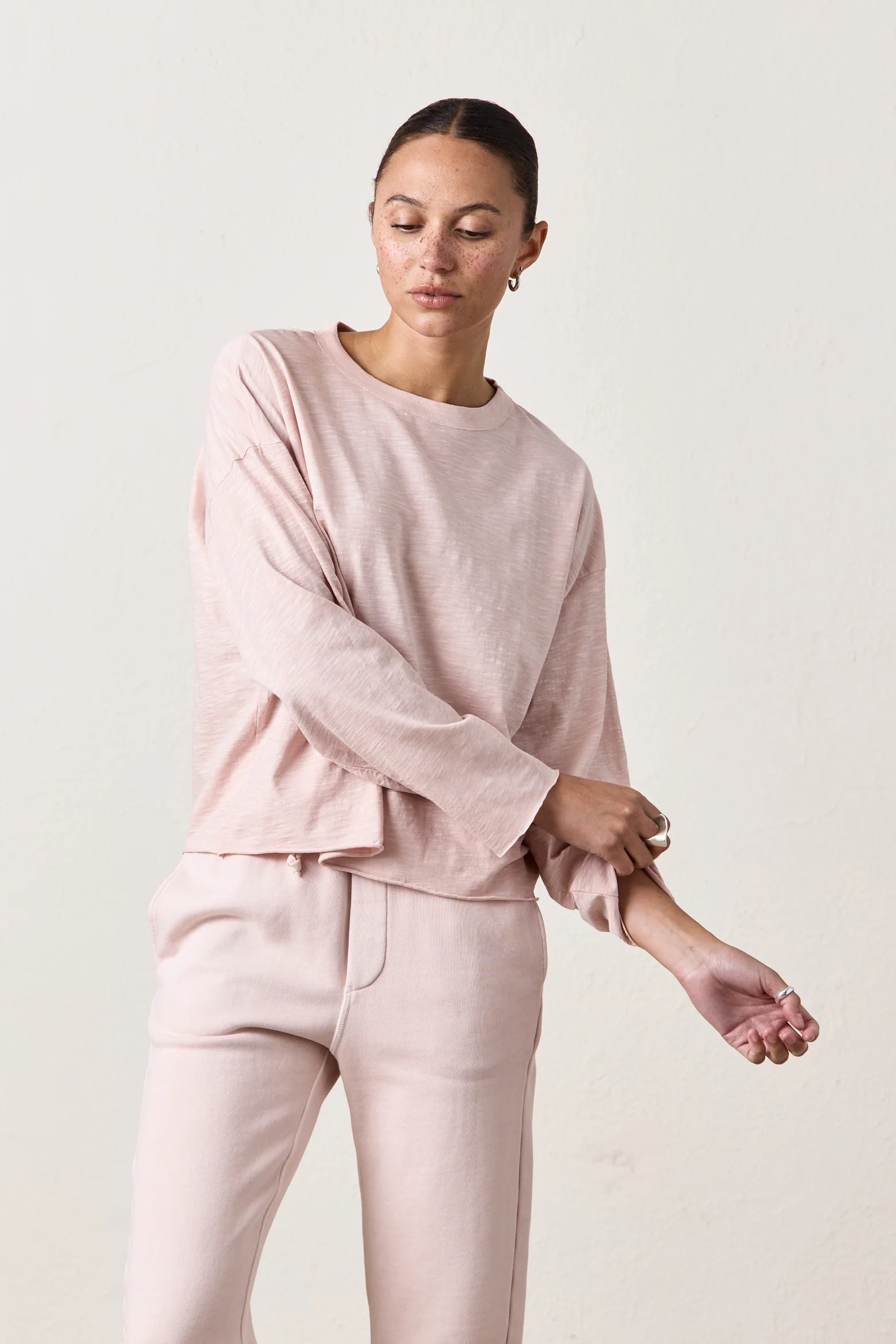 LOFFLER SLUB JERSEY BOXY TEE / ROSY - Renuaun