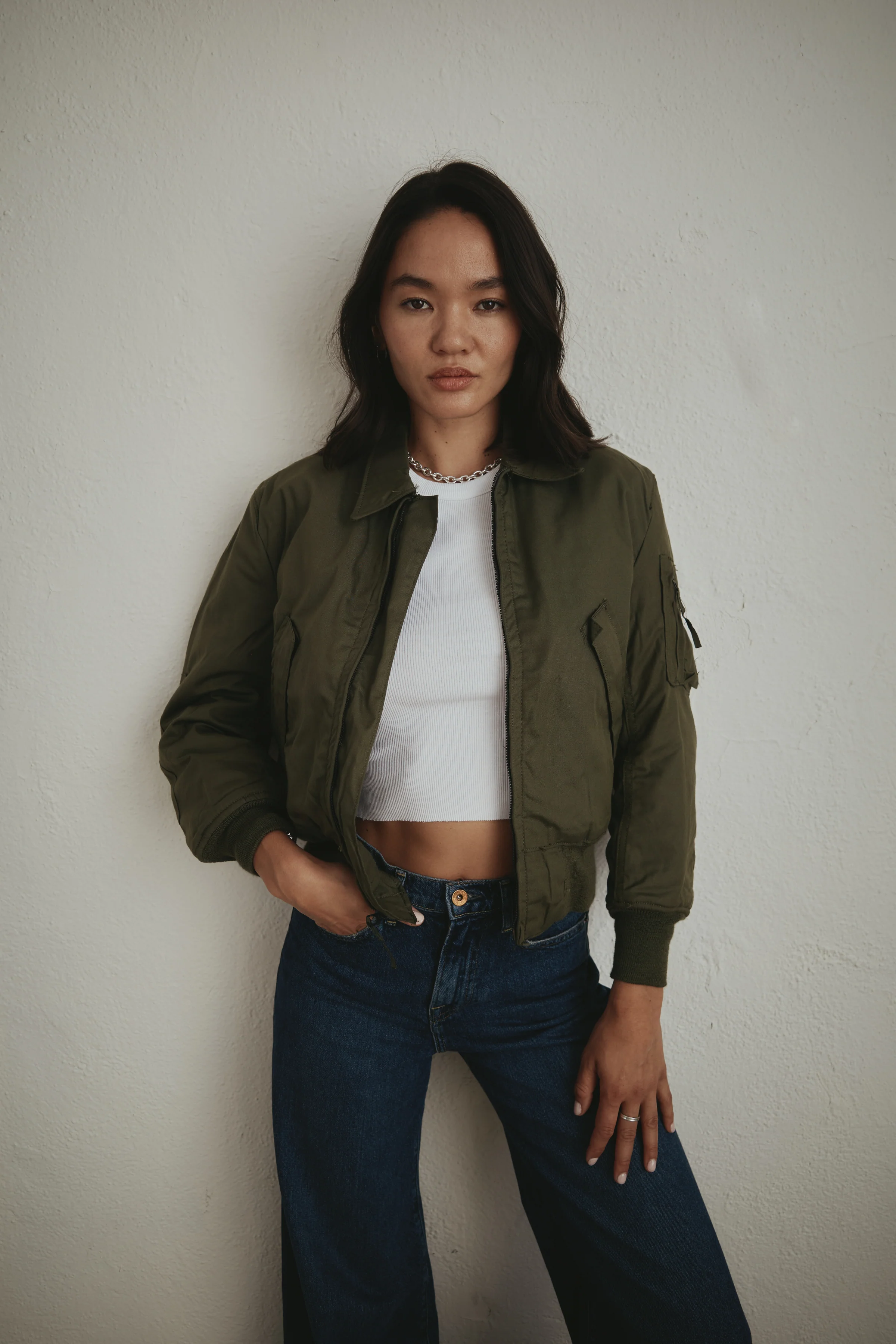 SRPLS US MILITARY BOMBER / OD GREEN - Renuaun