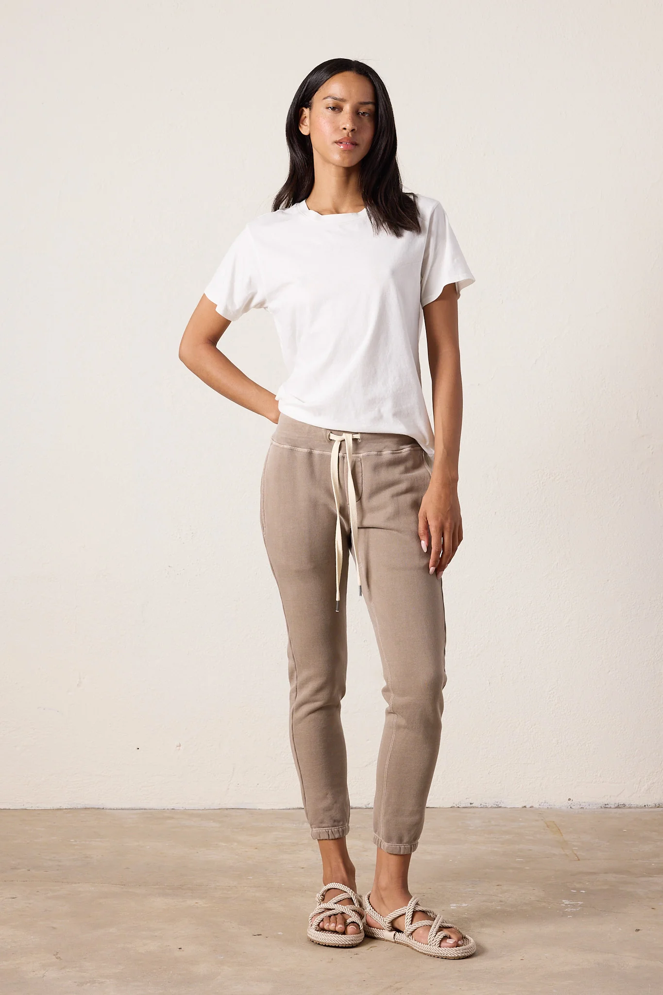 NSF Sayde Slim Loop Terry Sweatpant - Faded Finch - Renuaun