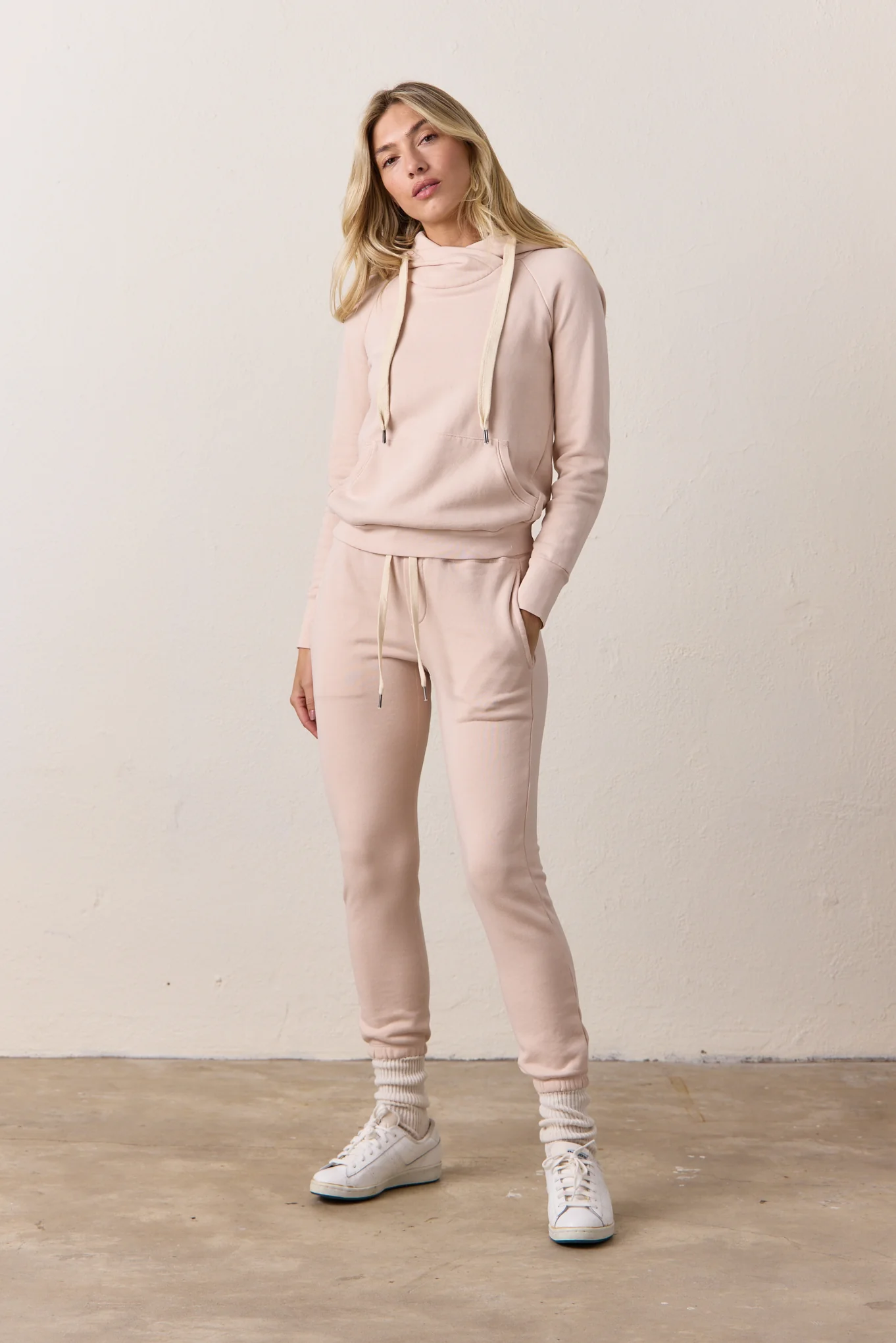 NSF Sayde Slim Loop Terry Sweatpant - Pearl - Renuaun