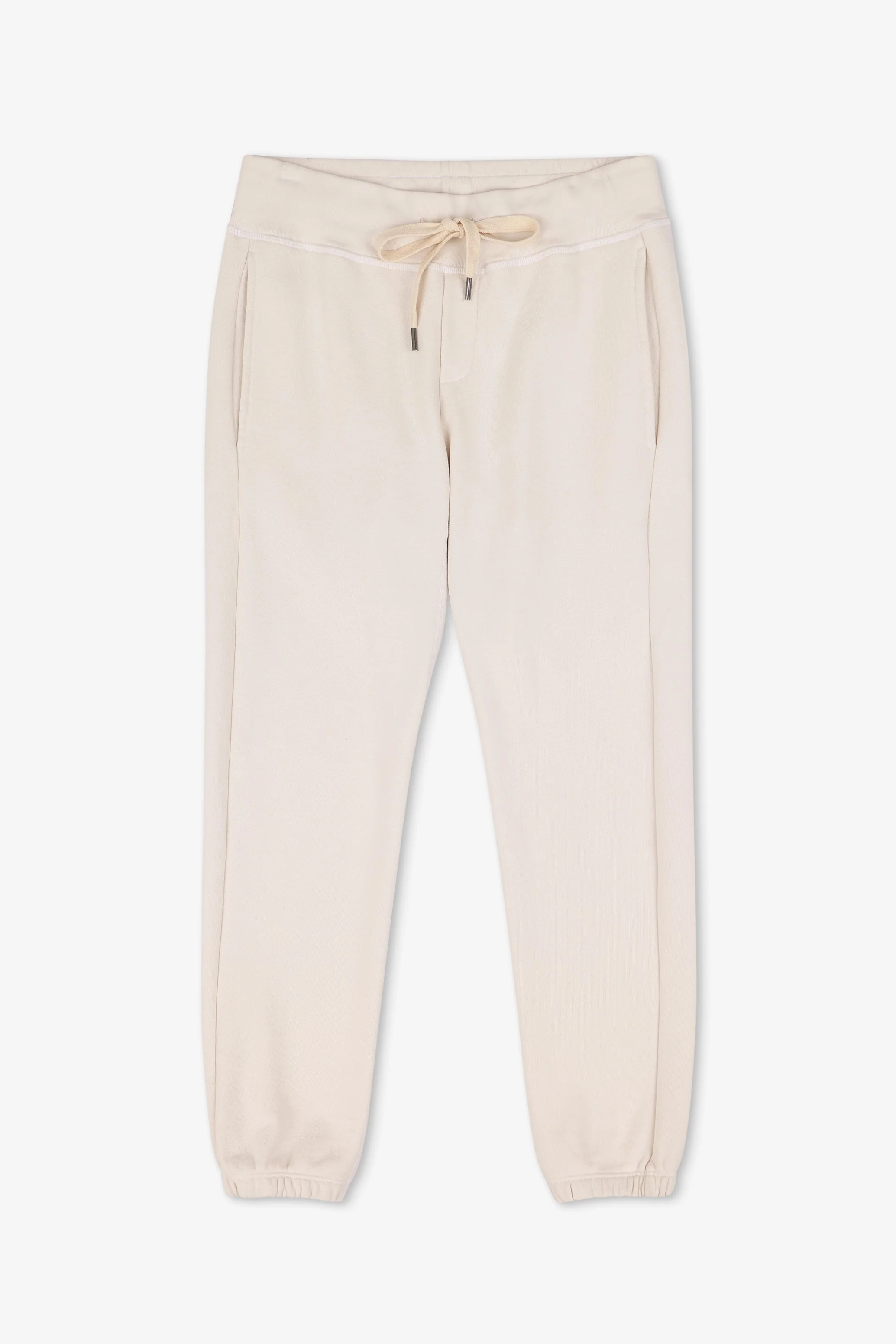 NSF Sayde Slim Loop Terry Sweatpant - Ivory - Renuaun