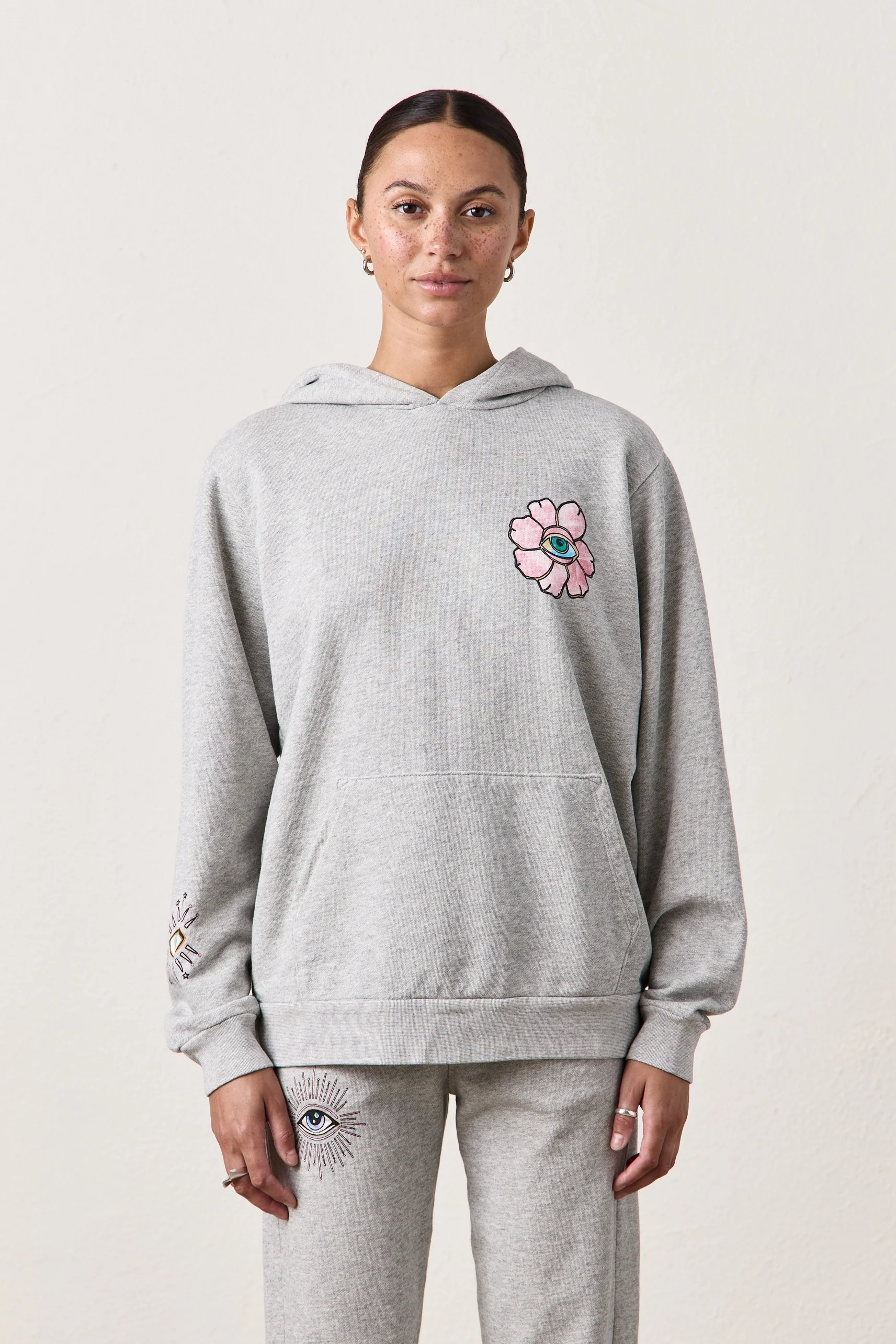 NSF X JACQUIE AICHE - DAYDREAMER HOODY / HEATHER GREY - Renuaun