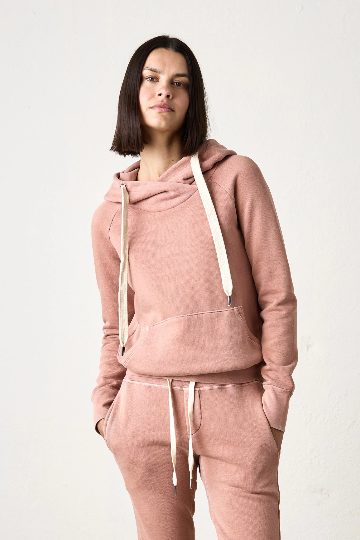 NSF Lisse Fitted Loop Terry Hoodie - Italian Clay - Renuaun