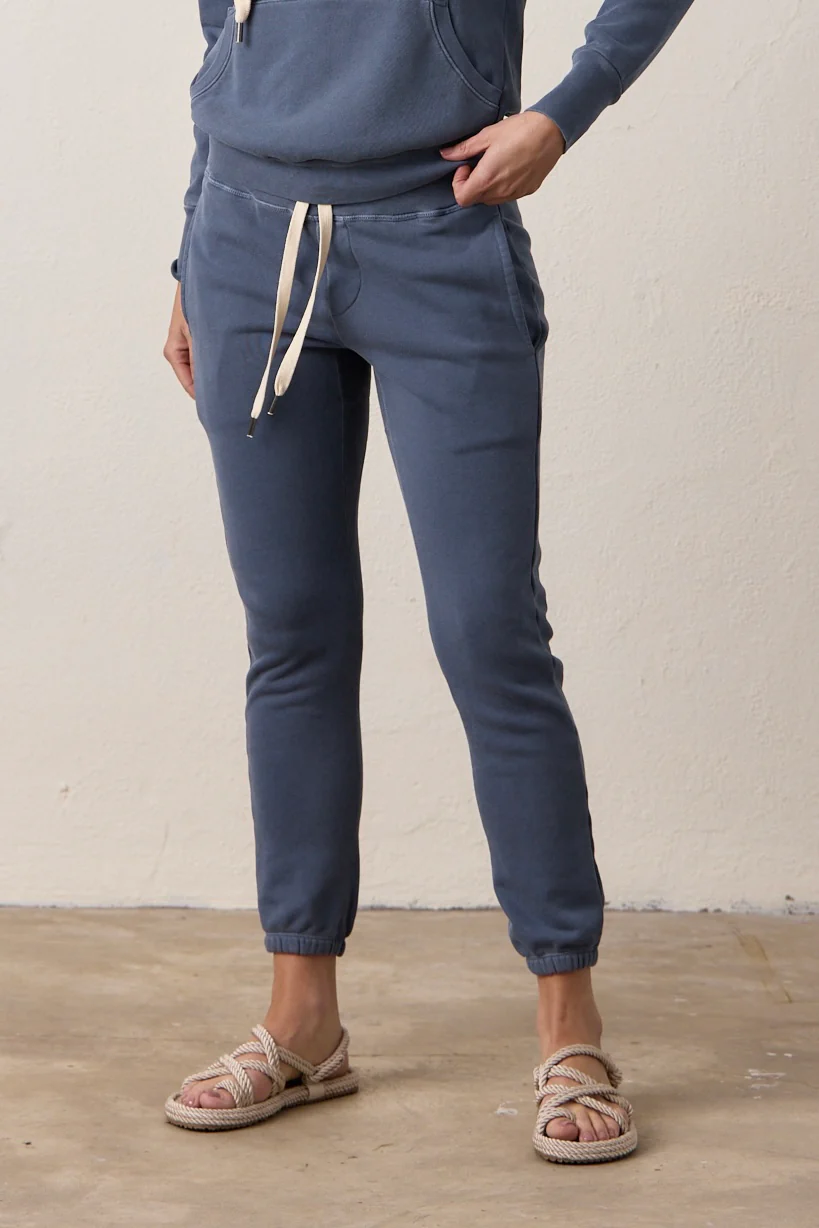NSF Sayde Slim Loop Terry Sweatpant - Faded Neo Blue - Renuaun
