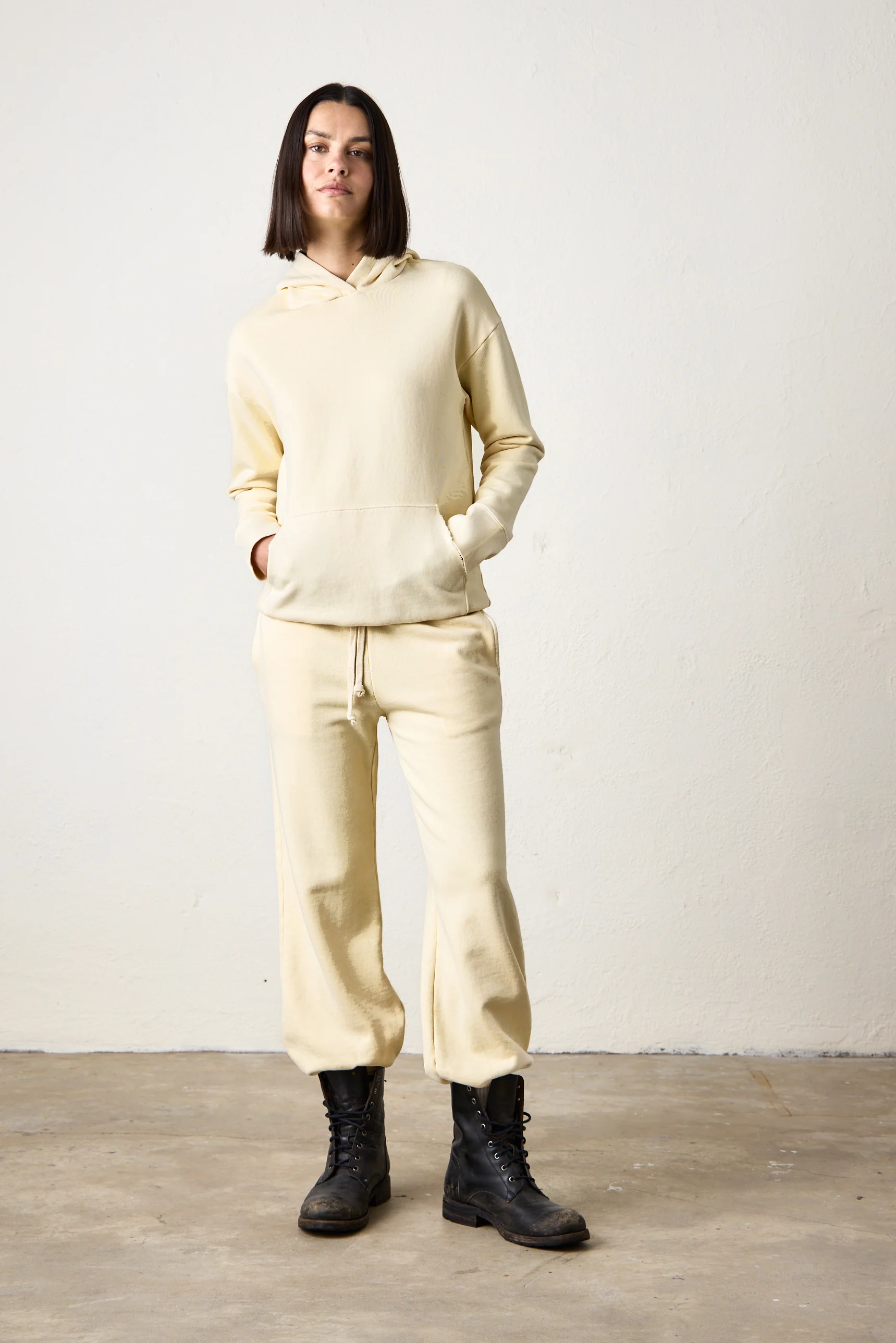 NSF Ellis Relaxed Loop Terry Hoodie - Lemonade - Renuaun