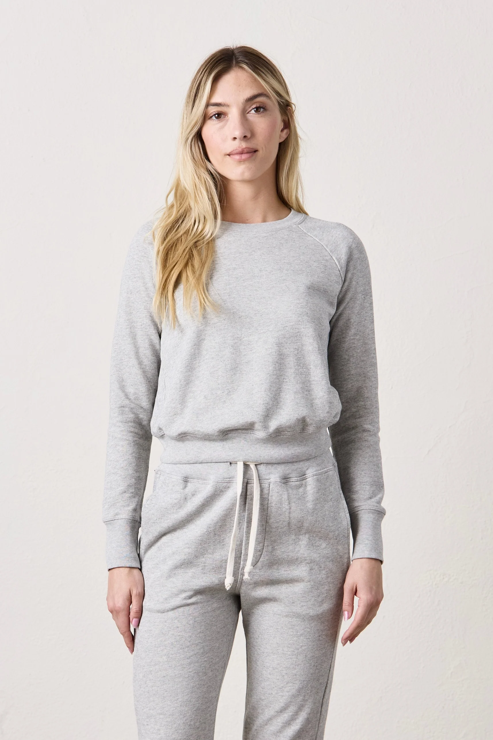 NSF Saguro Chic Vintage Terry Sweatshirt - Heather Grey - Renuaun
