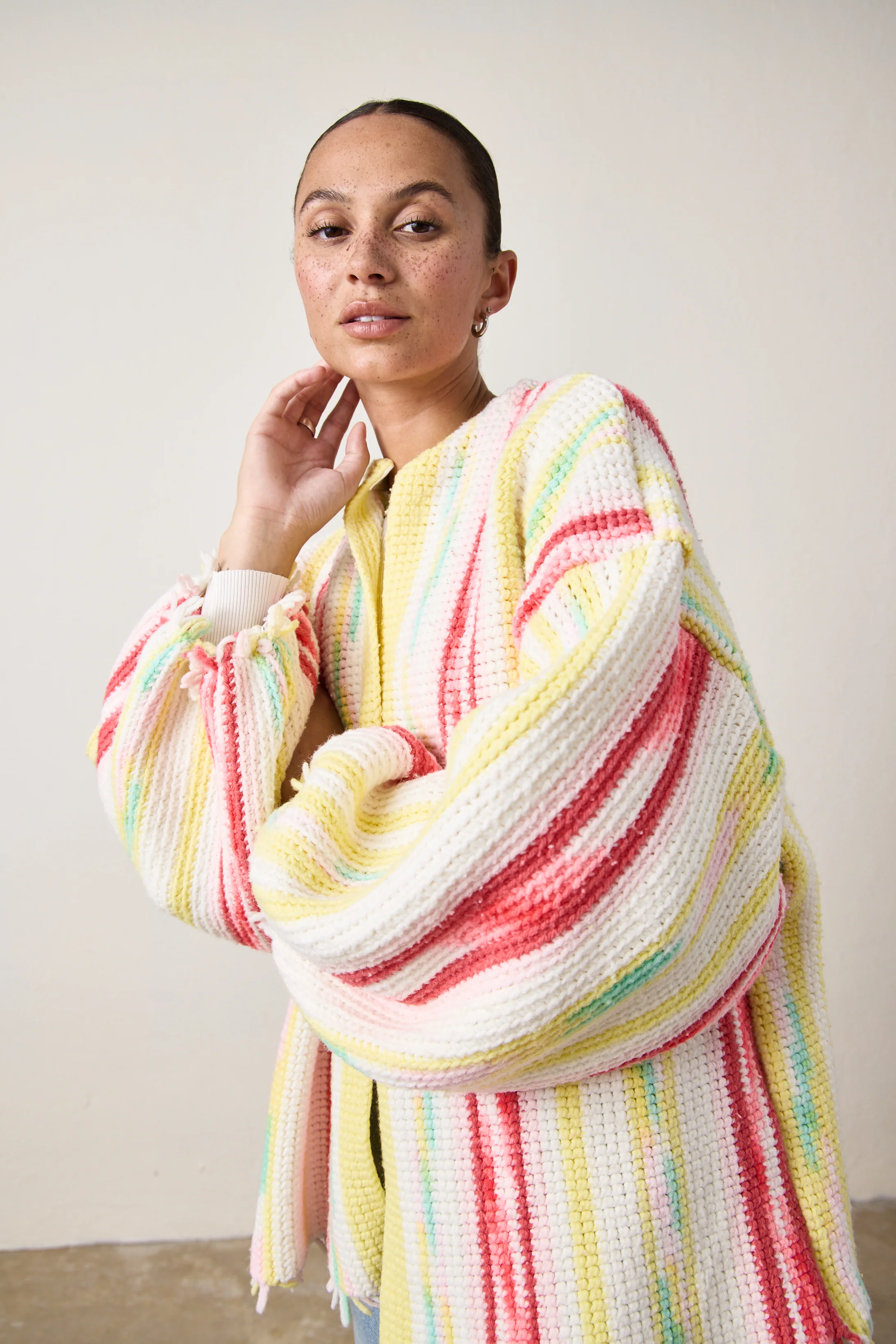 NSF X NM COCOON SWEATER / SANTE FE SHERBERT - Renuaun