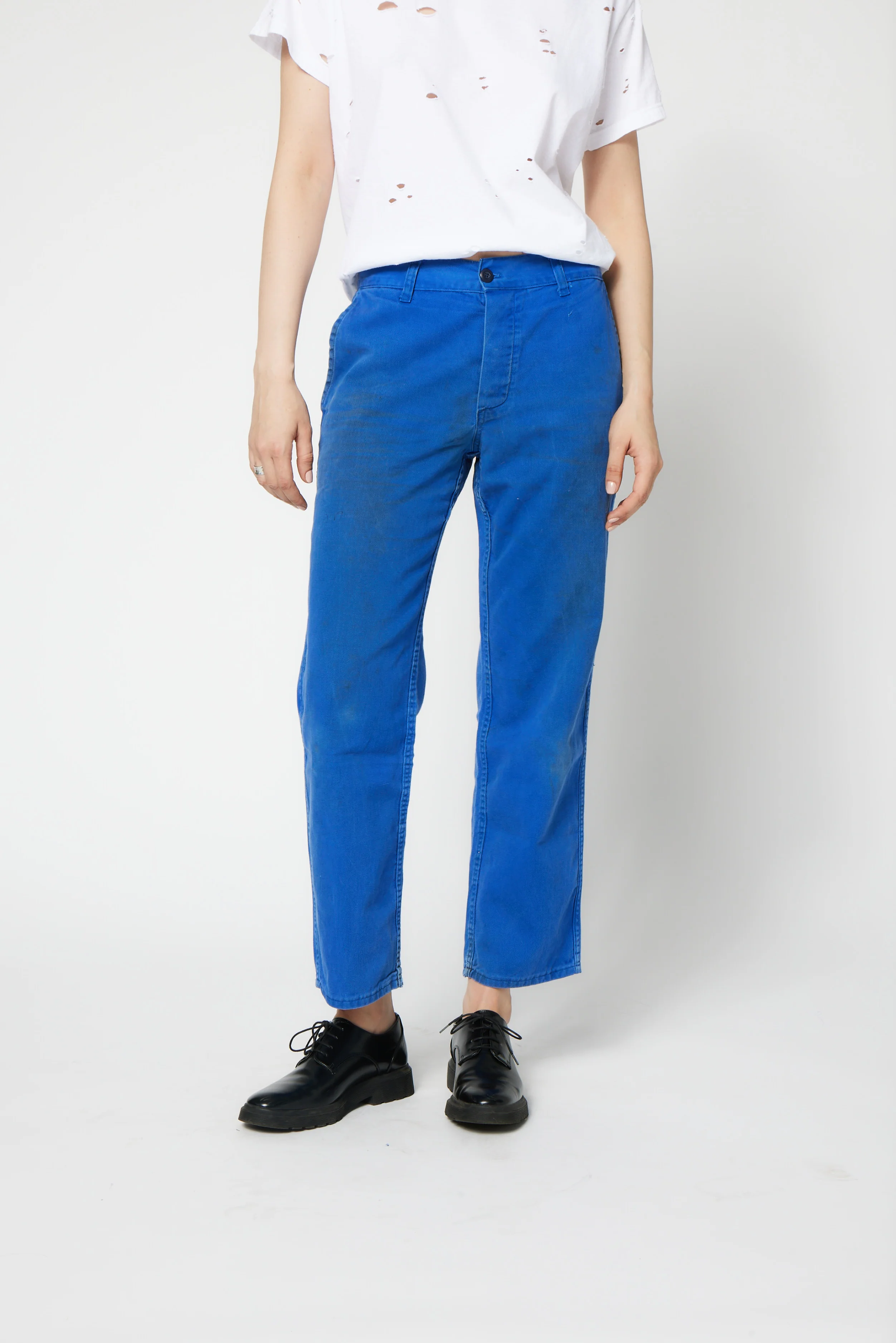 NSF SRPLS French Workwear Trouser - French Blue Paint - Renuaun