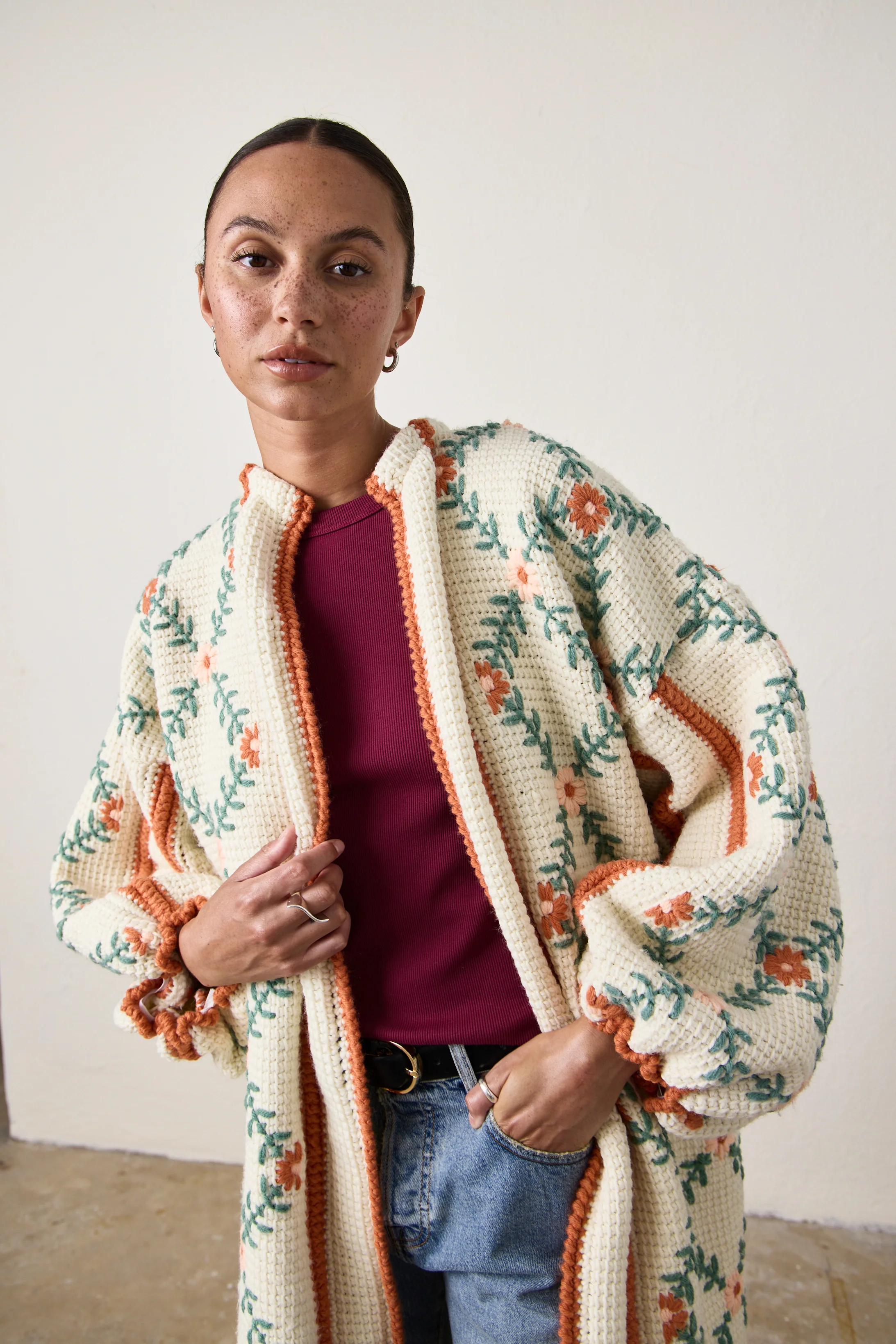 NSF X NM COCOON SWEATER / FALL FLOWERS - Renuaun