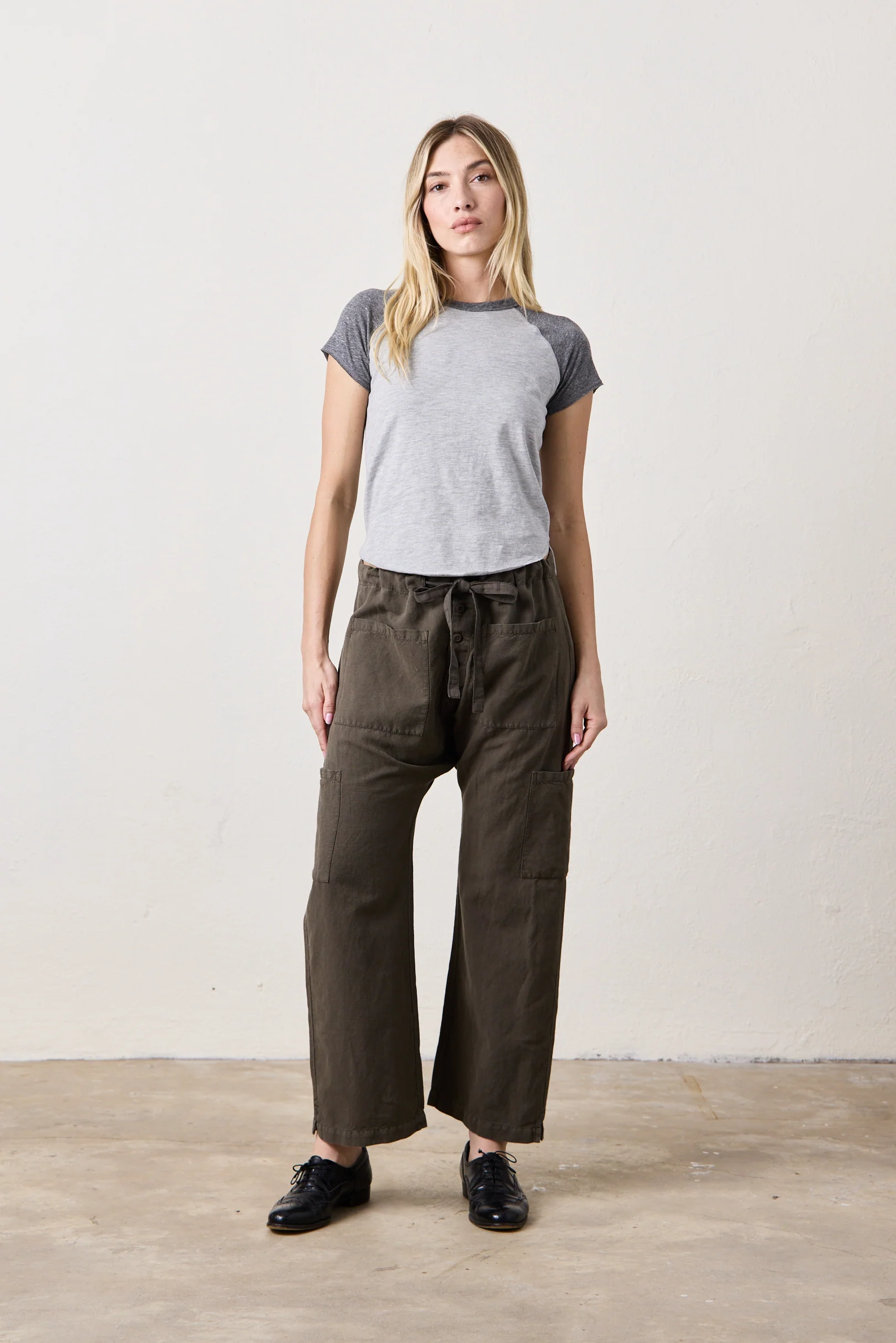 NSF Tommy Vintage Jersey Raglan Tee - Grey/Charcoal - Renuaun