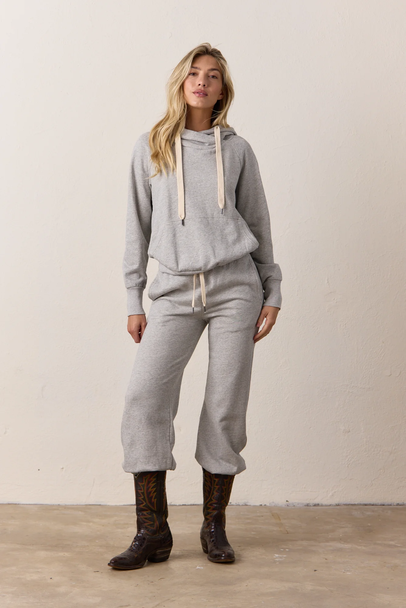 NSF Shane Billow Vintage Terry Sweatpant - Heather Gray - Renuaun