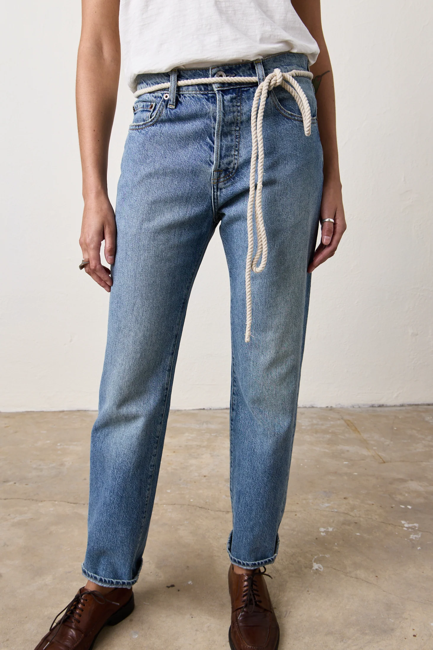 NSF Cotton Vintage Rope Belt - Off White - Renuaun