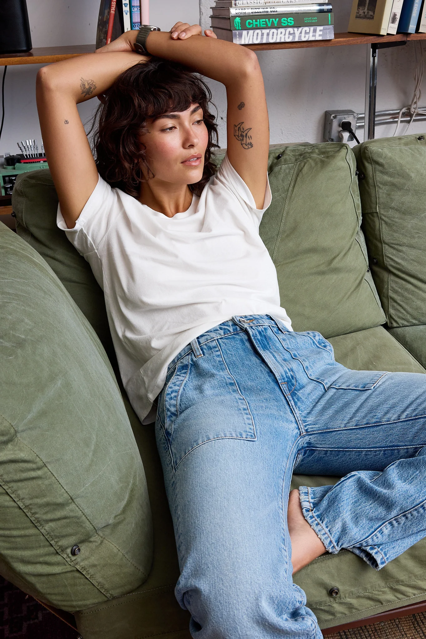 NSF Billy Relaxed Fine Jersey Tee - Soft White - Renuaun