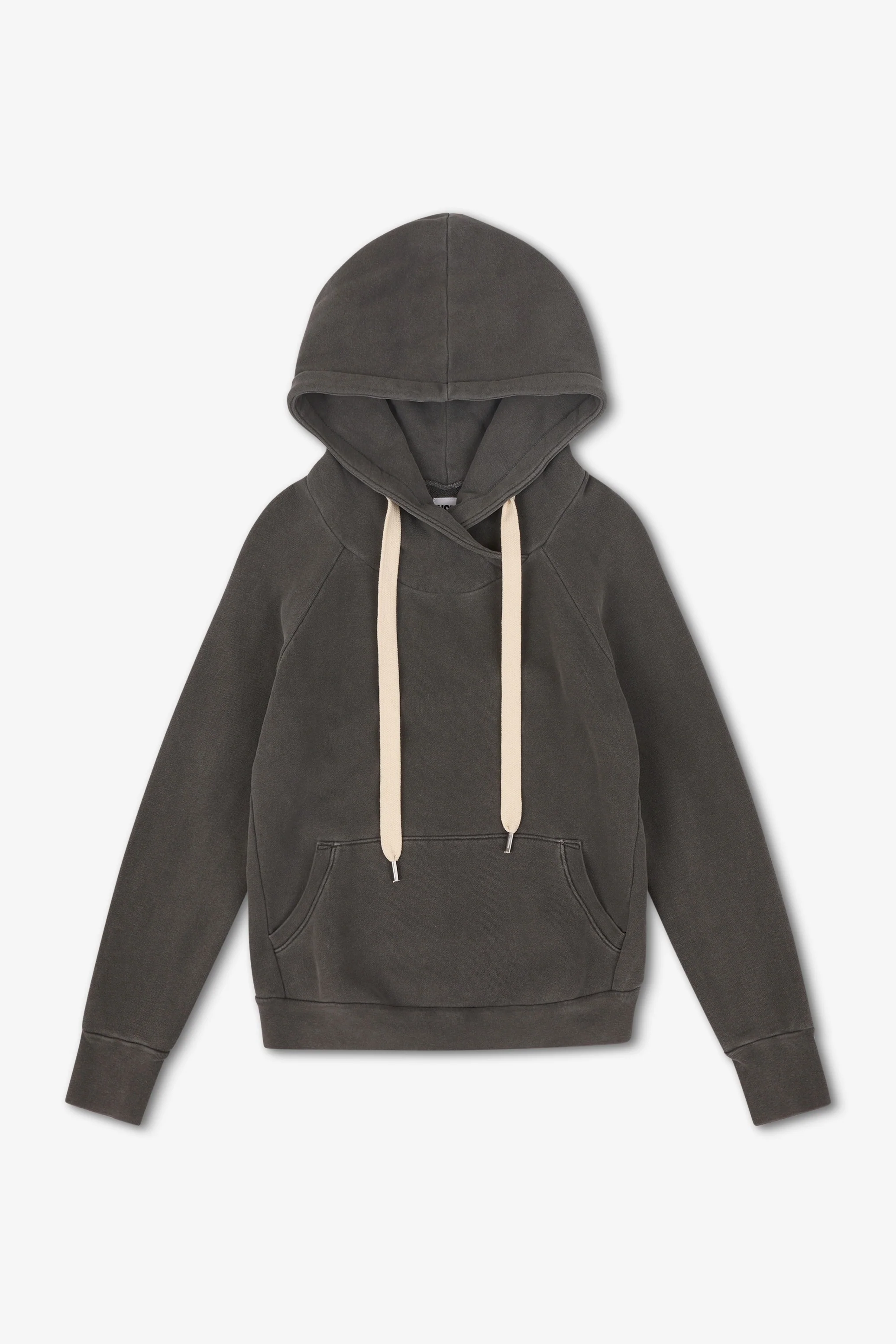 NSF Lisse Fitted Loop Terry Hoodie - Faded Black - Renuaun
