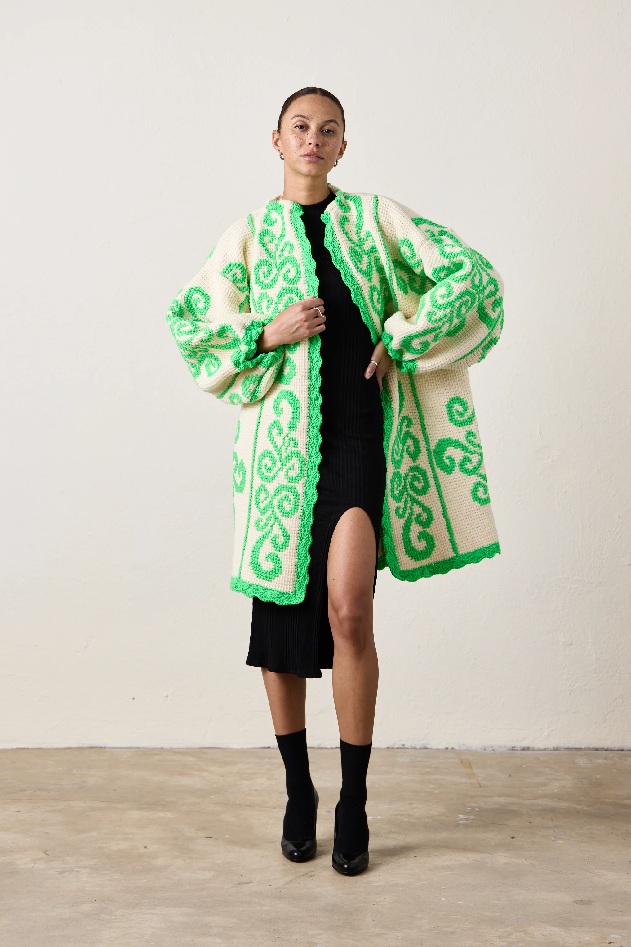 NSF X NM COCOON GREEK KEY GREEN - Renuaun