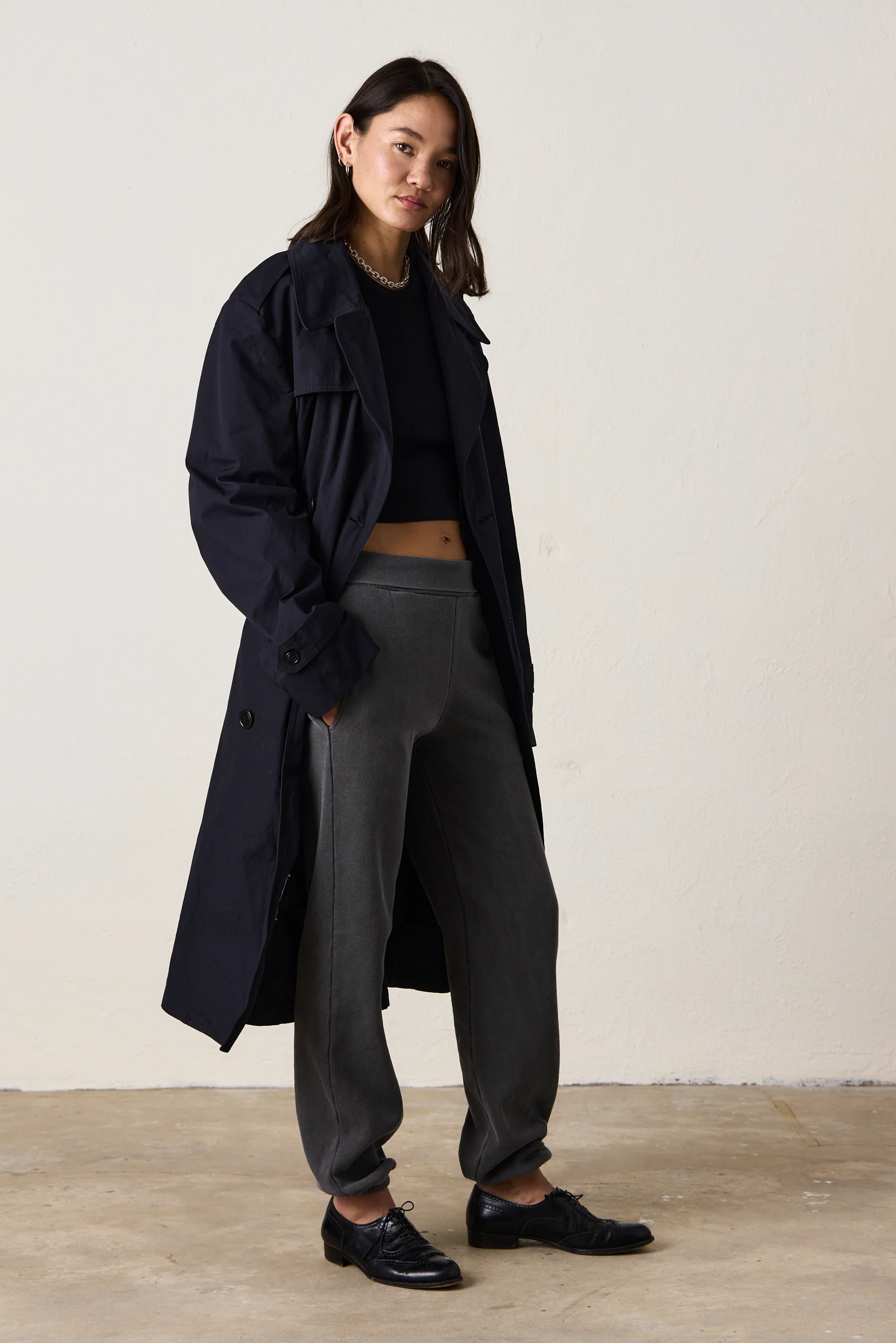 SRPLS US MILITARY TRENCH COAT / BLACK - Renuaun