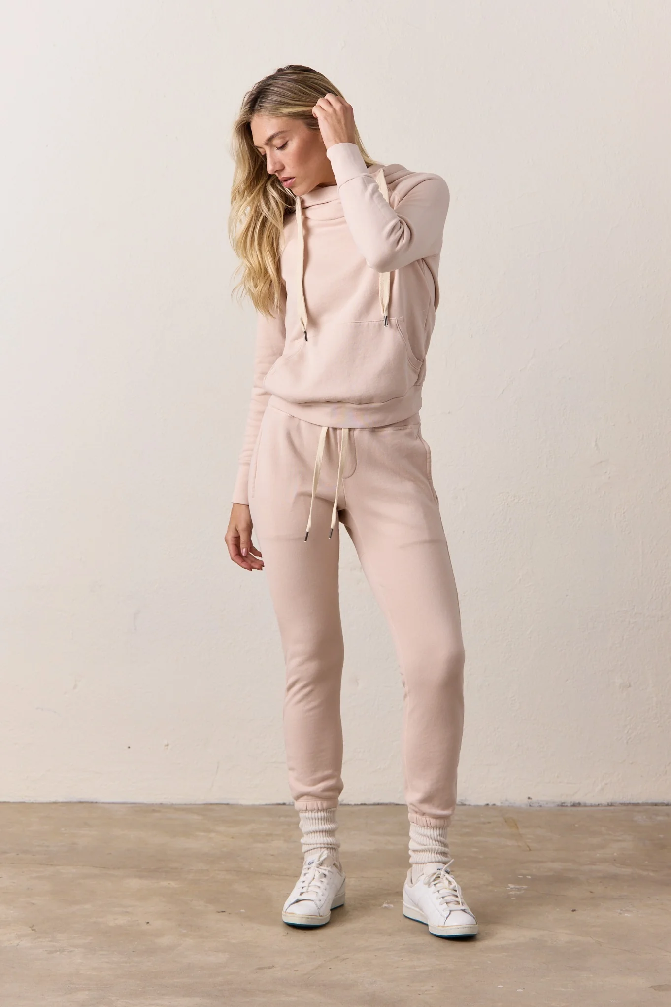NSF Sayde Slim Loop Terry Sweatpant - Pearl - Renuaun